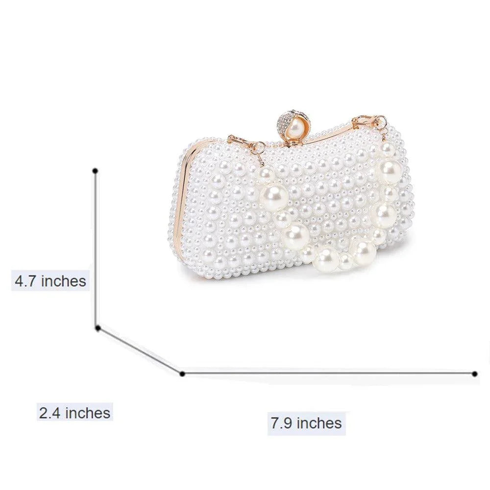 Pearl Clutch Bridal Wedding & Party Handbag