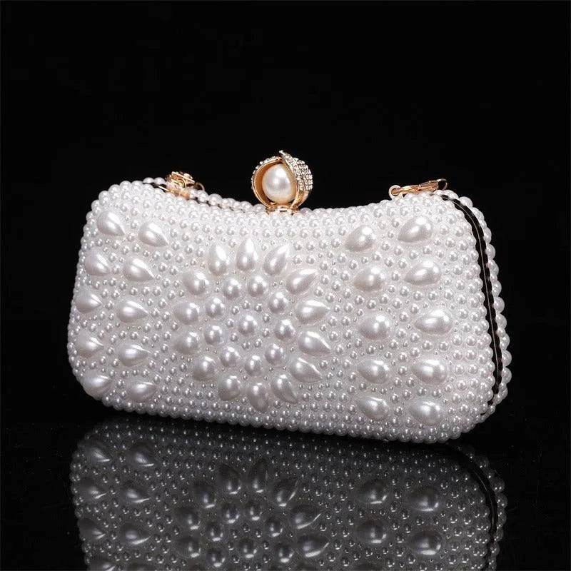 Pearl Clutch Bridal Wedding & Party Handbag