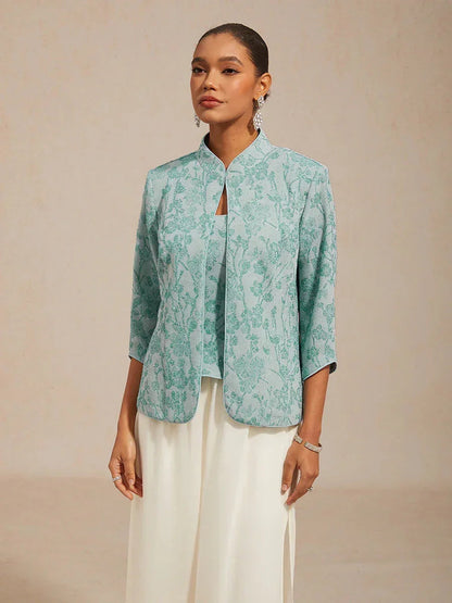 Floral Jacquard Twinset