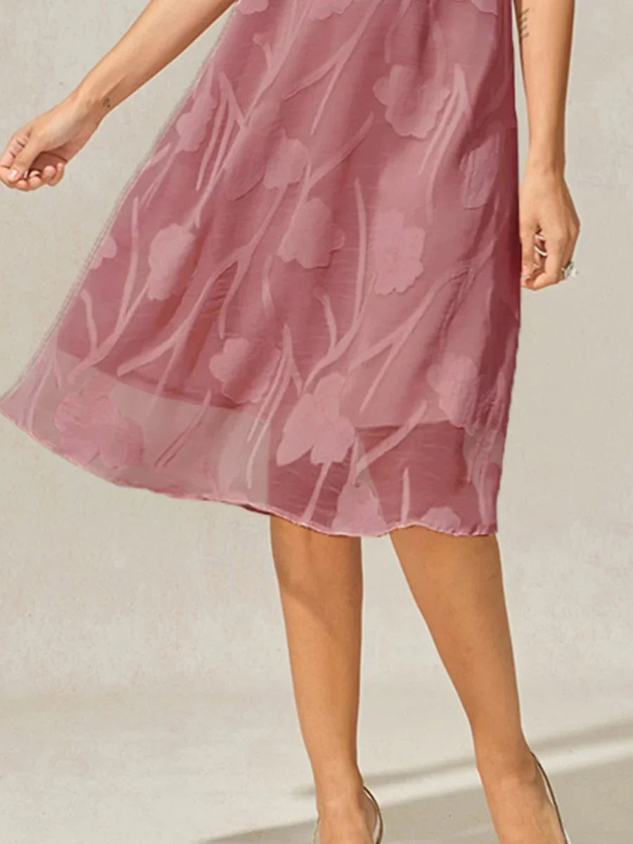Floral Sheer Chiffon Dress