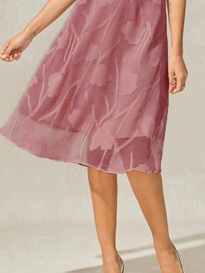 Floral Sheer Chiffon Dress