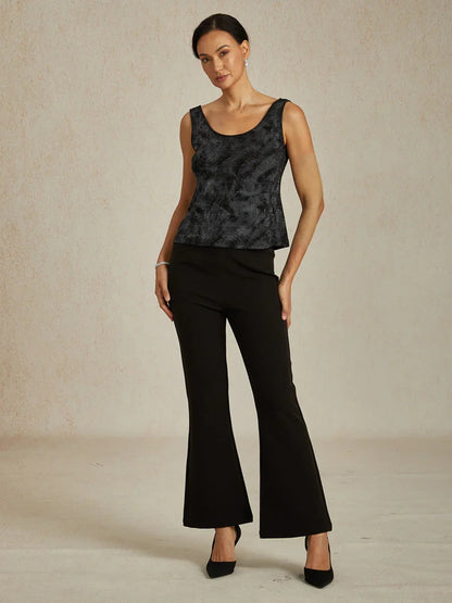 Glitter Knit Mandarin Jacket and Tank Twinset