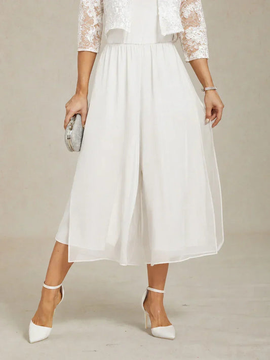 Cropped Wide Leg Pants