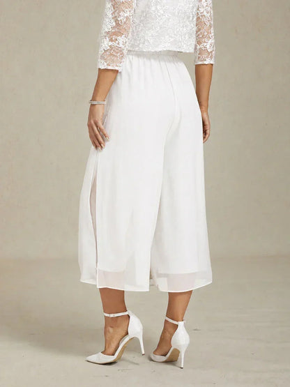 Cropped Wide Leg Pants