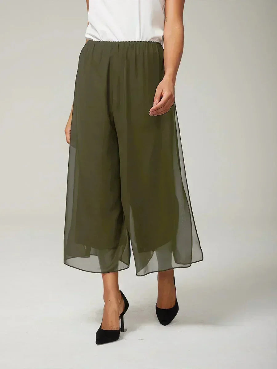 Cropped Wide Leg Pants
