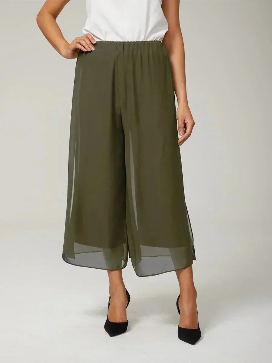 Cropped Wide Leg Pants
