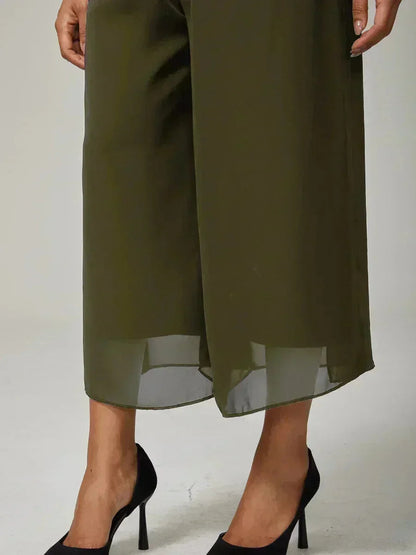 Cropped Wide Leg Pants