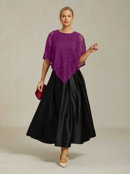 Elegantes Spitzentop mit Fledermausärmeln