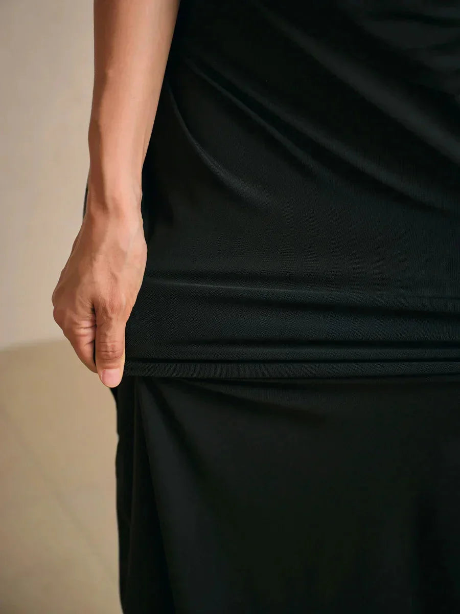 Embroidered Sequin Empire Waist Gown with Flutter Sleeves