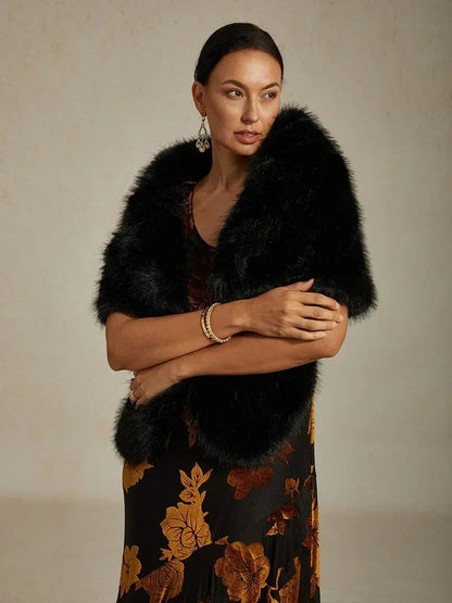 Navy Floral Chiffon Evening Gown with Asymmetrical Hem