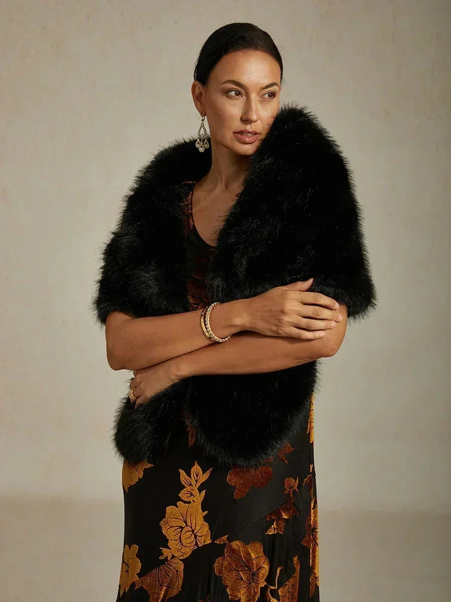 Samt-Abendkleid mit Blumenmuster und asymmetrischem Saum