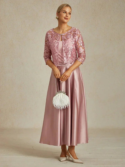 Formal Satin A-Line Ballgown Skirt with Pockets