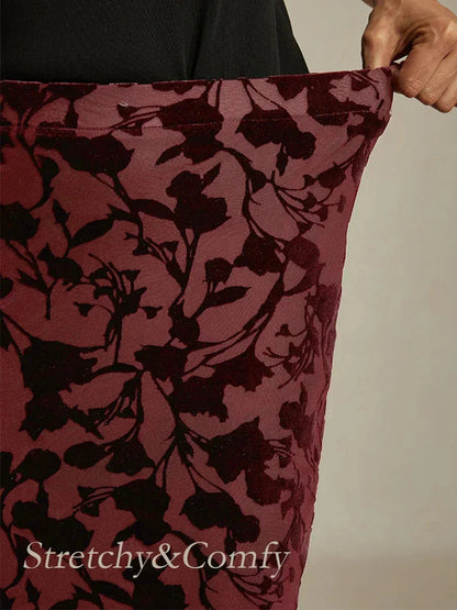 Long Floral Skirt with Fishtail