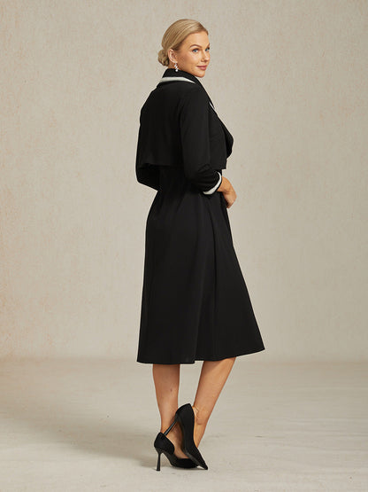 Elegant Stretch Beaded Jacket with Two-Way Styling