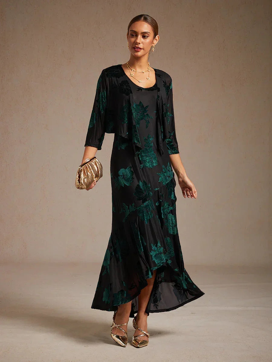 Floral Stretch3/4 Sleeve Shrug