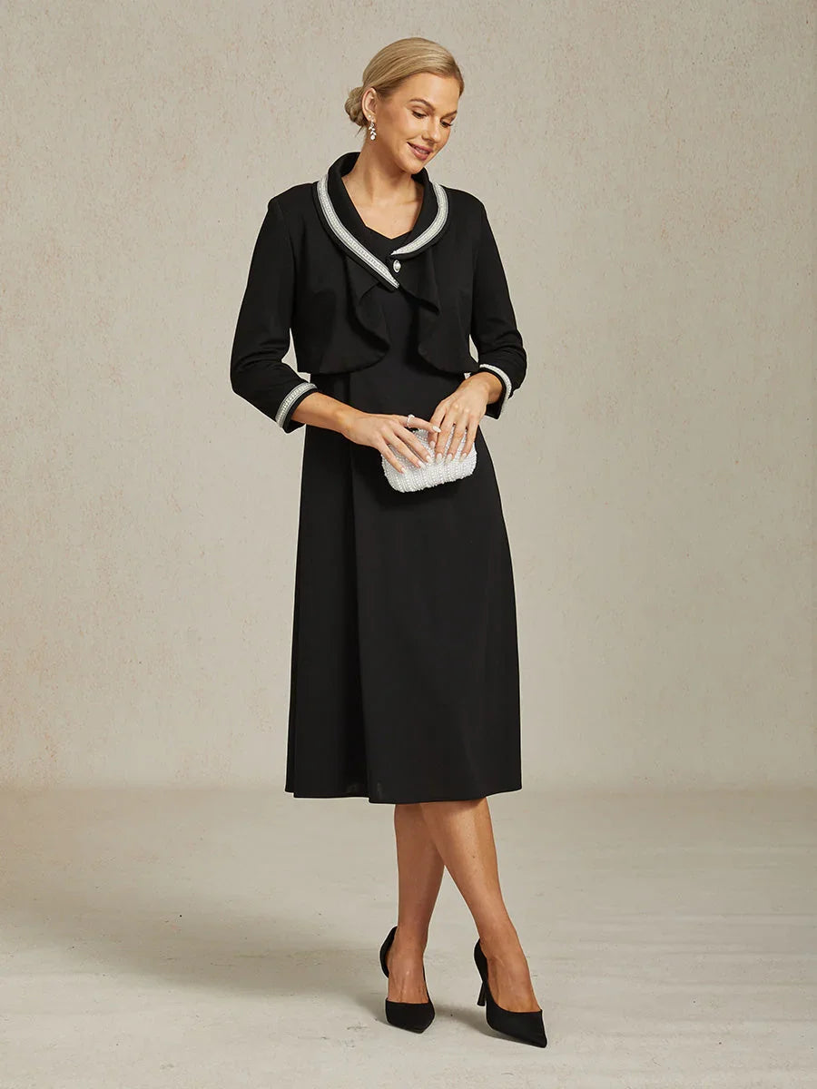 Elegant Stretch Beaded Jacket with Two-Way Styling
