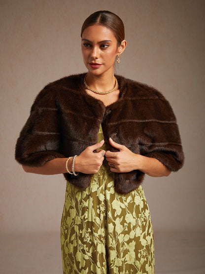 V-Neck Velvet Floral Maxi Dress