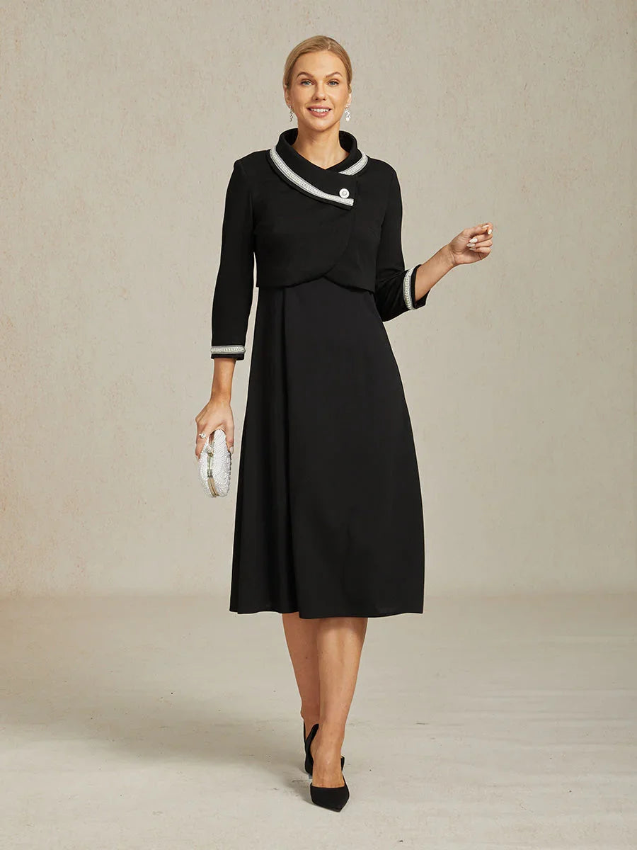 Elegant Stretch Beaded Jacket with Two-Way Styling