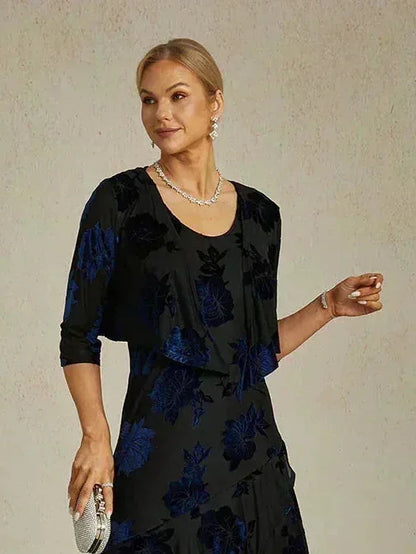 Floral Stretch 3/4 Sleeve Shrug