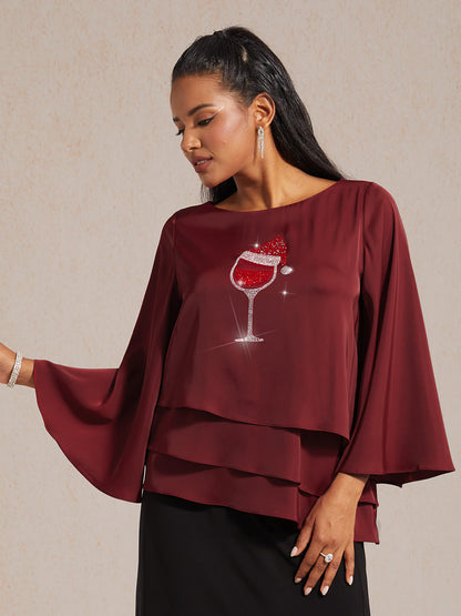 Chiffon Floral Layered Blouse