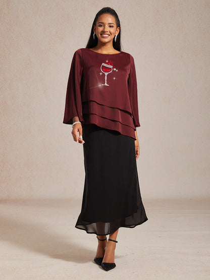 Chiffon Floral Layered Blouse