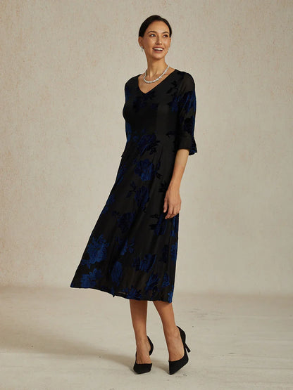 Ruffle Flutter Lace Maxi Dress