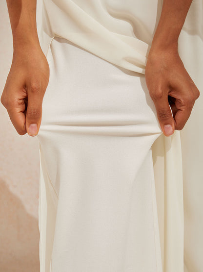 Straight Leg Chiffon Pants