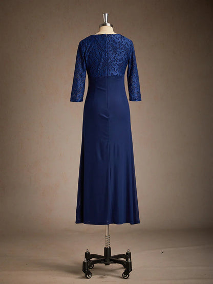 Lace A-Line Empire Waist Dress with Beaded Detail