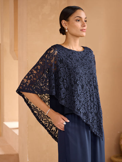 Elegant Lace Batwing Sleeve Top