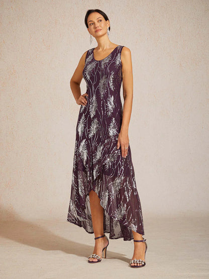 Sleeveless Sequin Maxi Dress