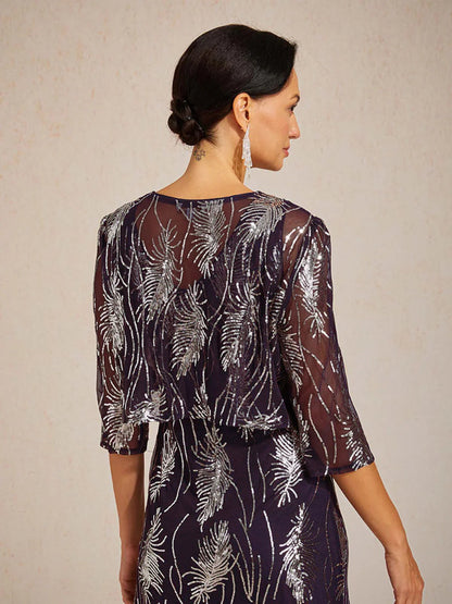 Mesh Sequin Short Shrug