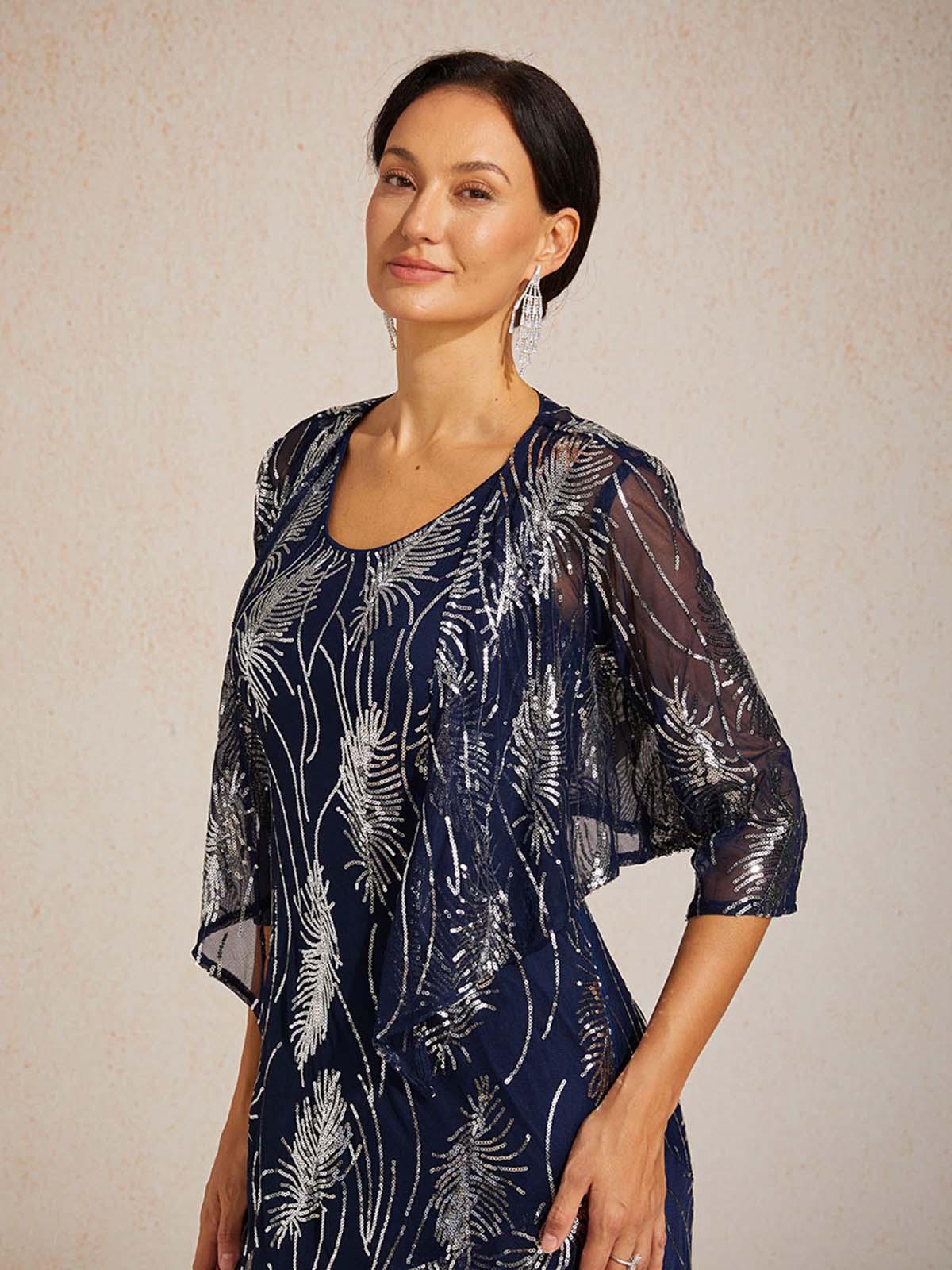 Mesh Sequin Short Shrug
