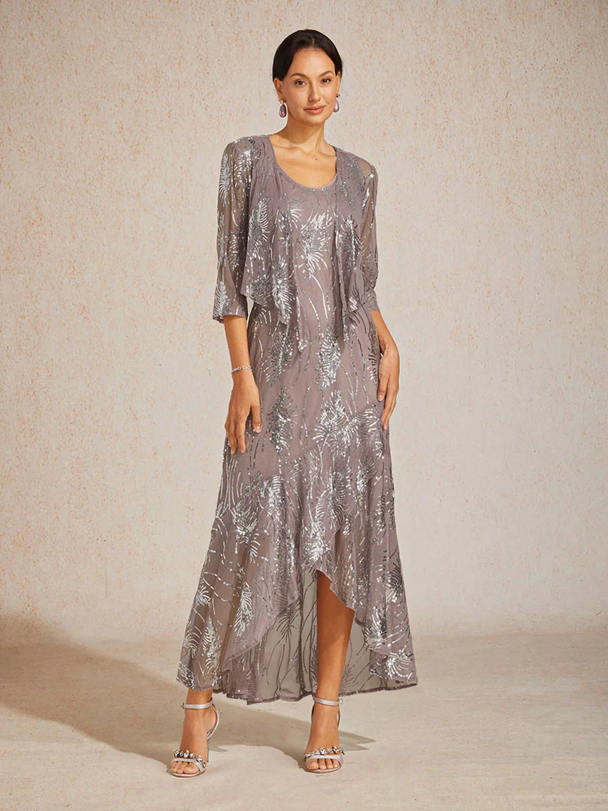 Sleeveless Sequin Maxi Dress