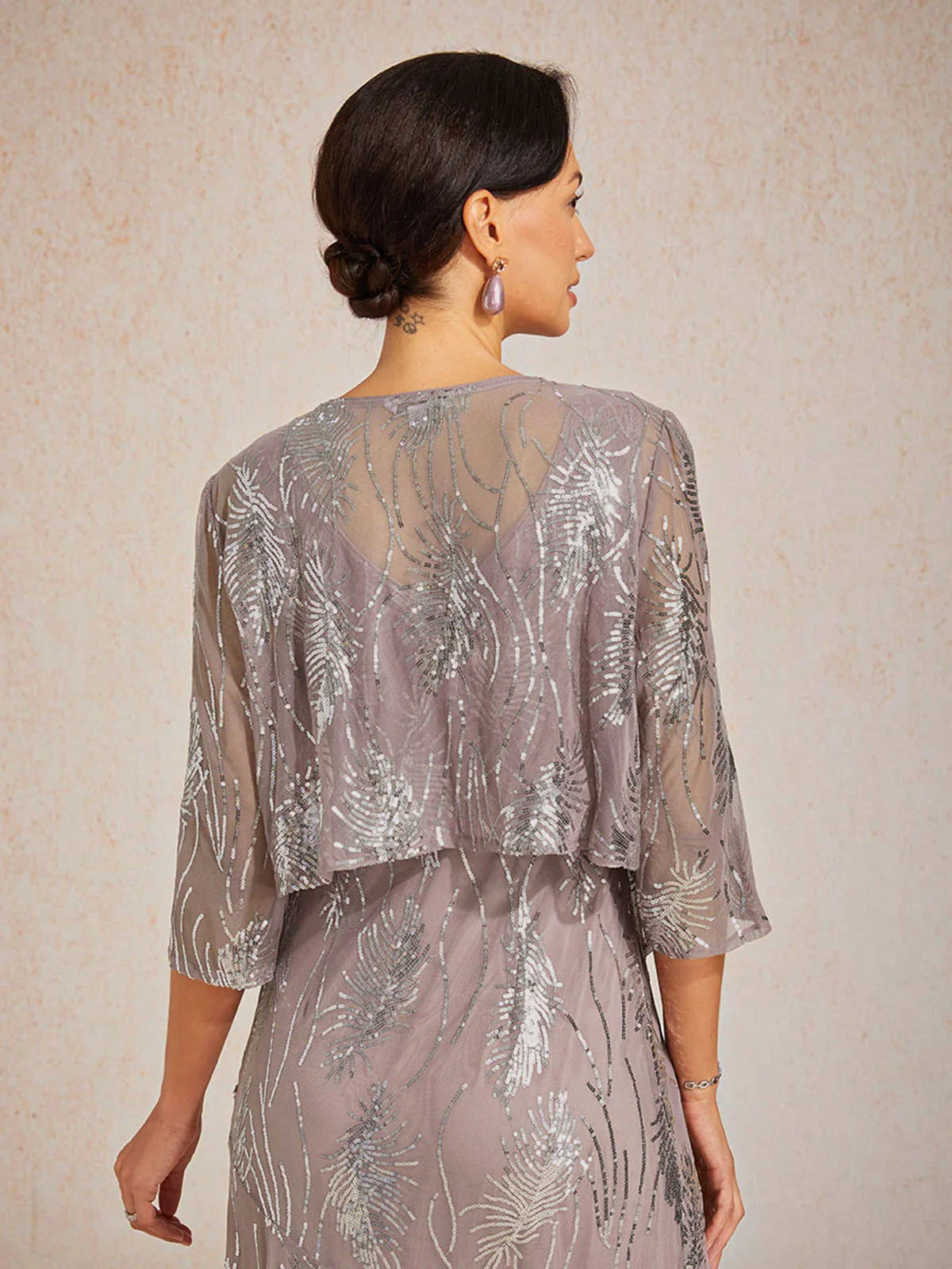 Mesh Sequin Short Shrug
