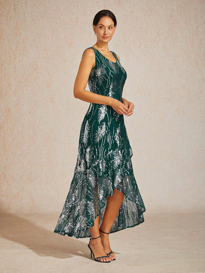 Sleeveless Sequin Maxi Dress