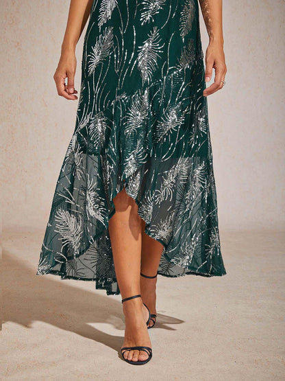 Sleeveless Sequin Maxi Dress