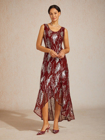 Sleeveless Sequin Maxi Dress