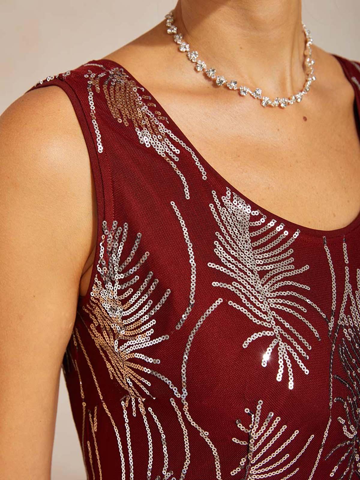 Sleeveless Sequin Maxi Dress