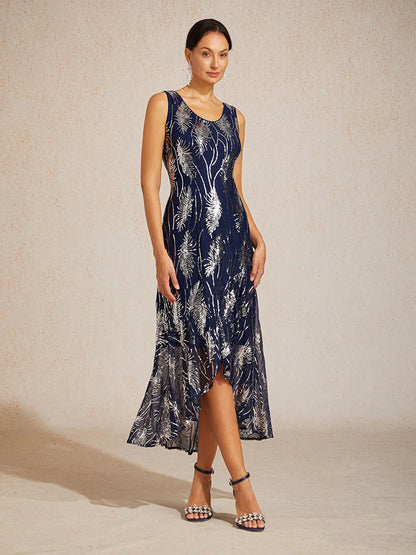 Sleeveless Sequin Maxi Dress