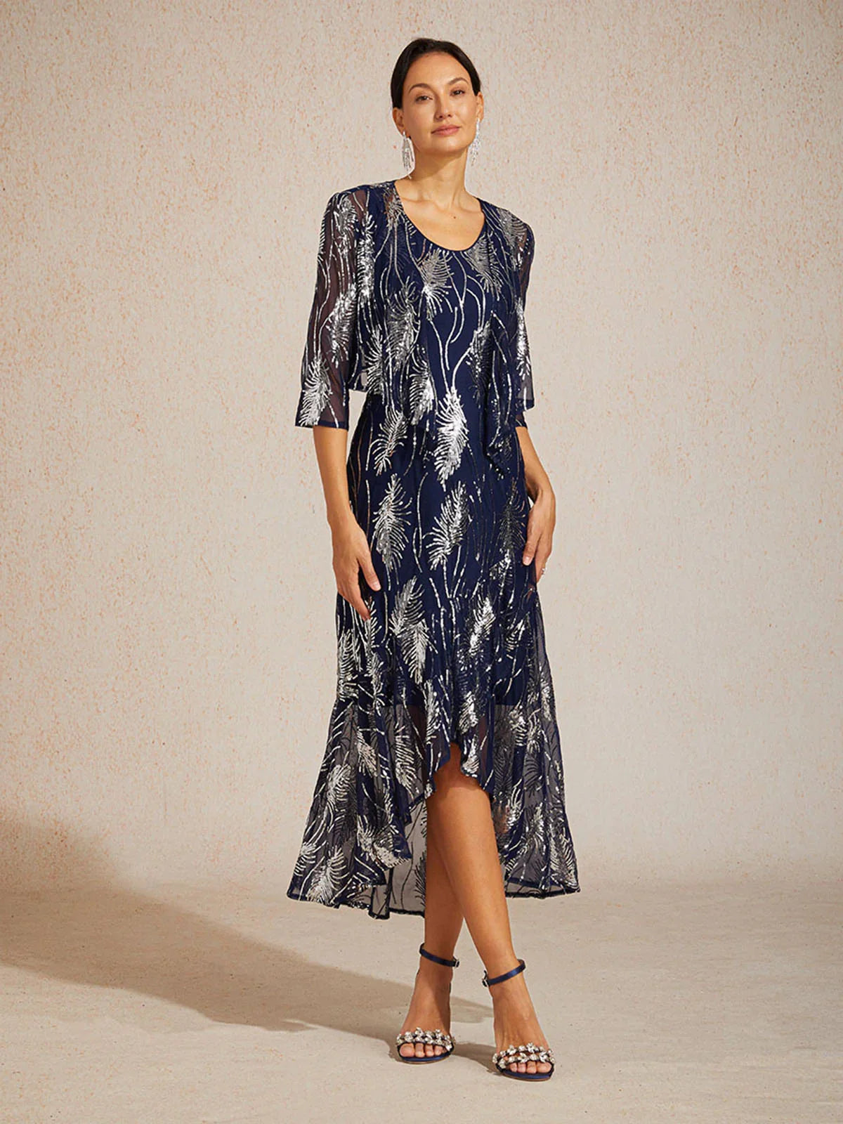 Sleeveless Sequin Maxi Dress