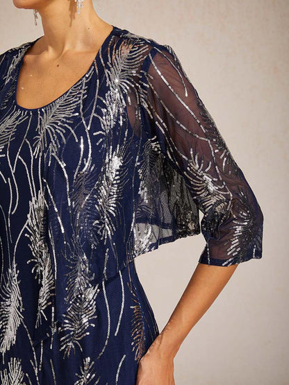 Mesh Sequin Short Shrug