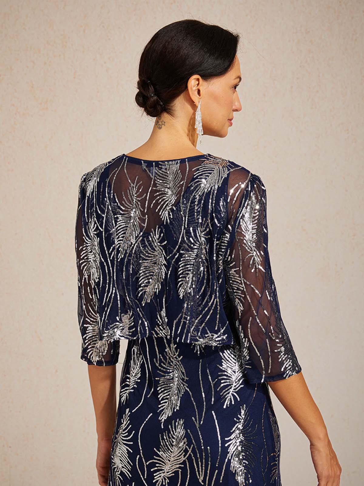 Mesh Sequin Short Shrug