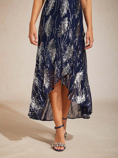 Sleeveless Sequin Maxi Dress