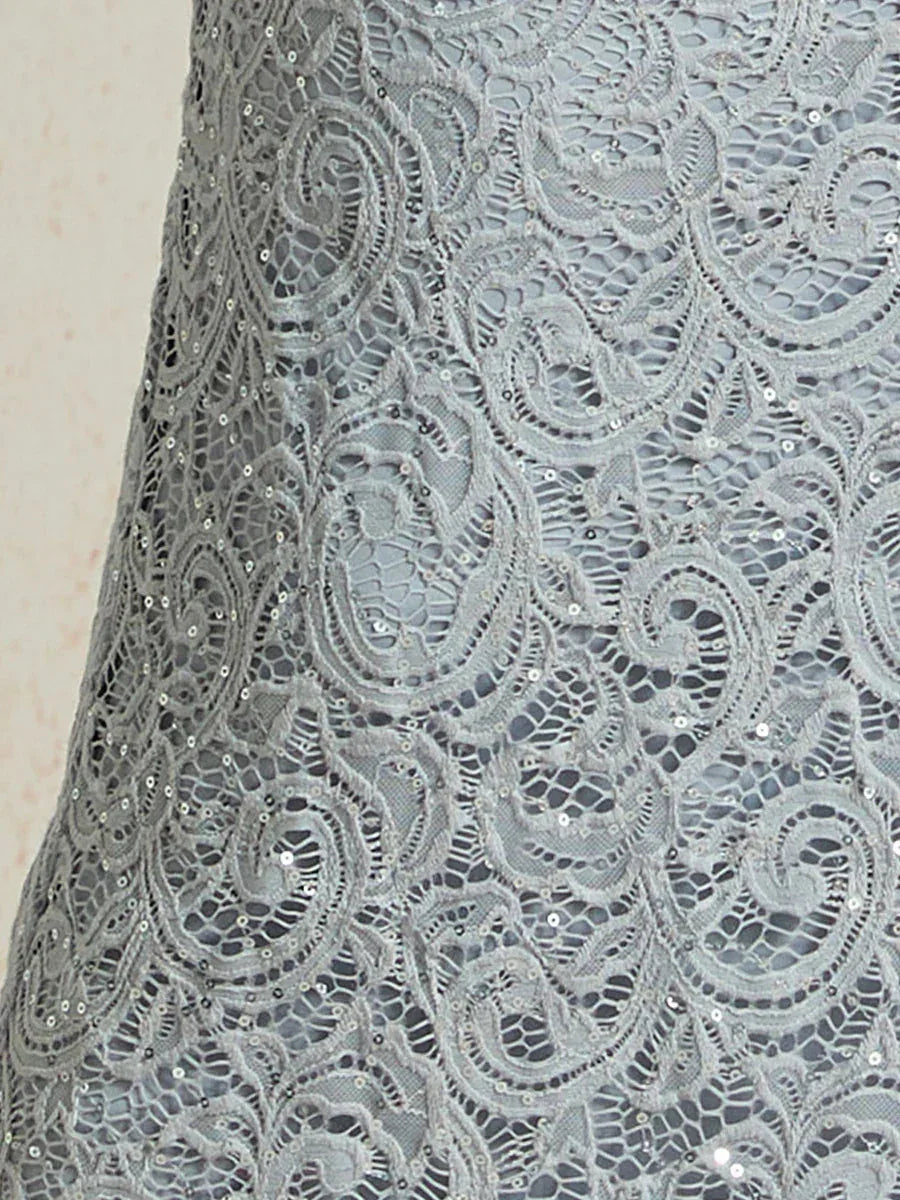 Veste en dentelle extensible à paillettes et manches 3/4