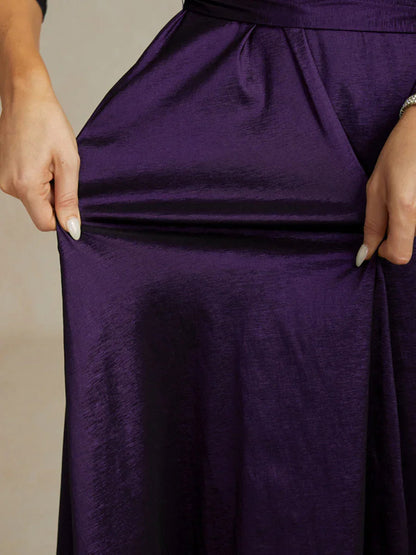 Stretch Taffeta Cocktail Dress with Tie Belt