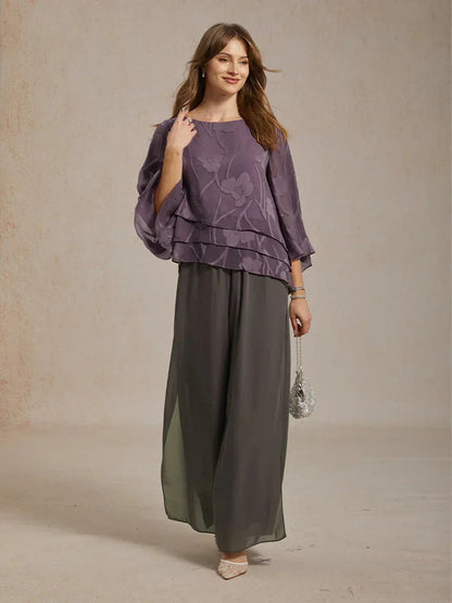 Chiffon Floral Layered Blouse