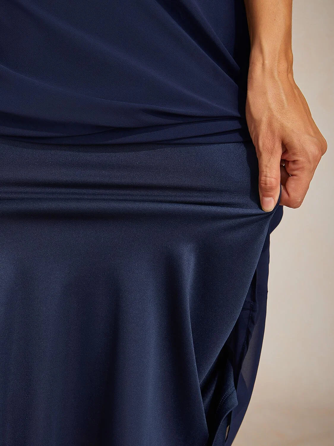 Flowy Panel Chiffon Tea-Length Skirt