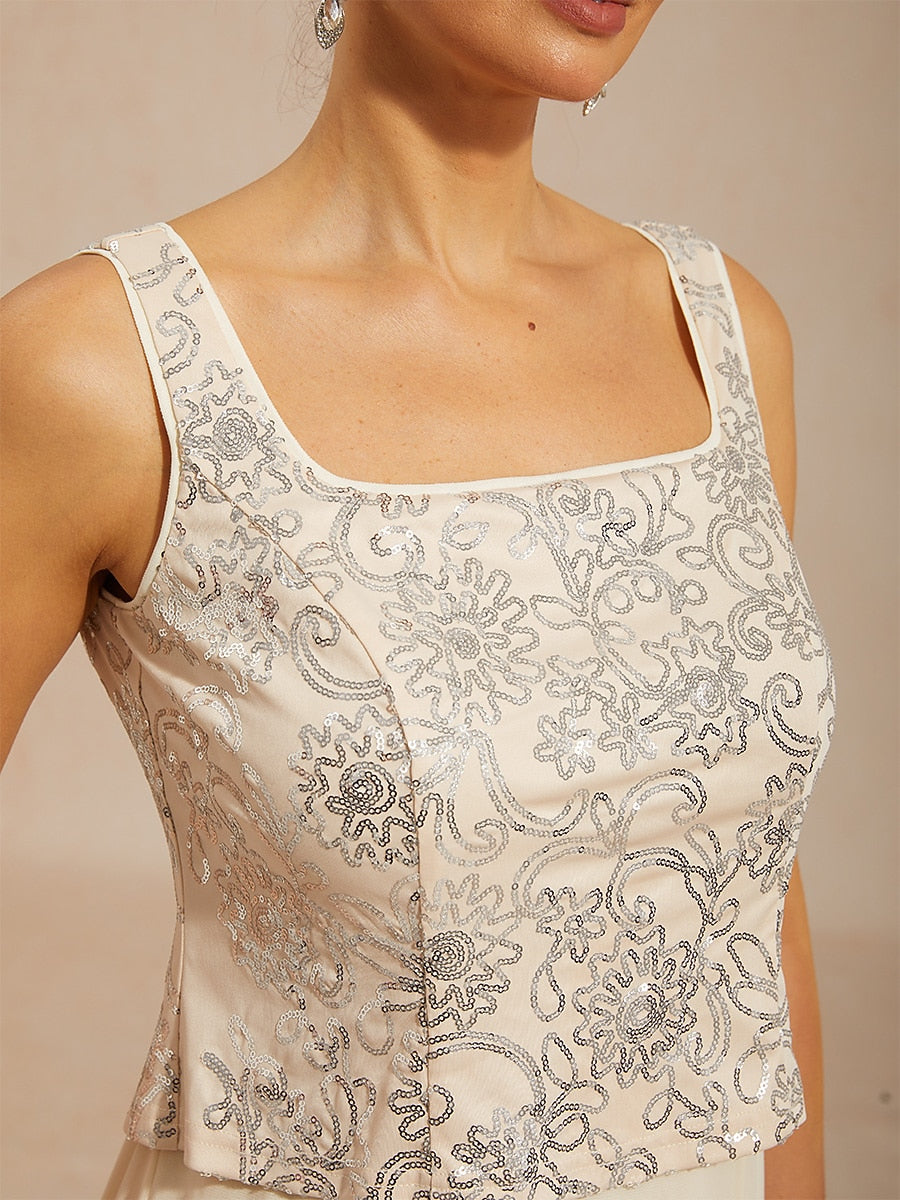Midi Sequin Embroidered Jacket Dress