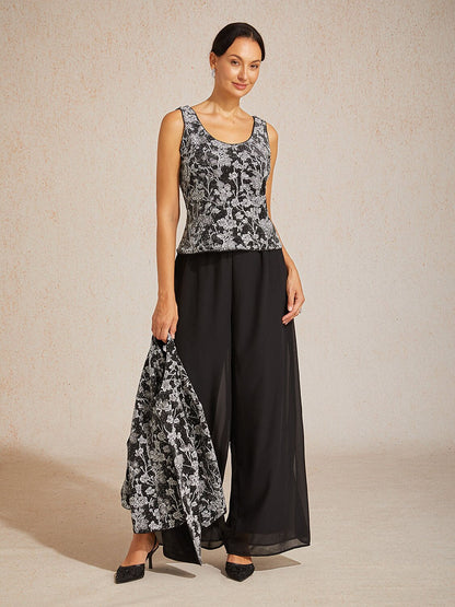 Rhinestone 3/4 Sleeve Twinset