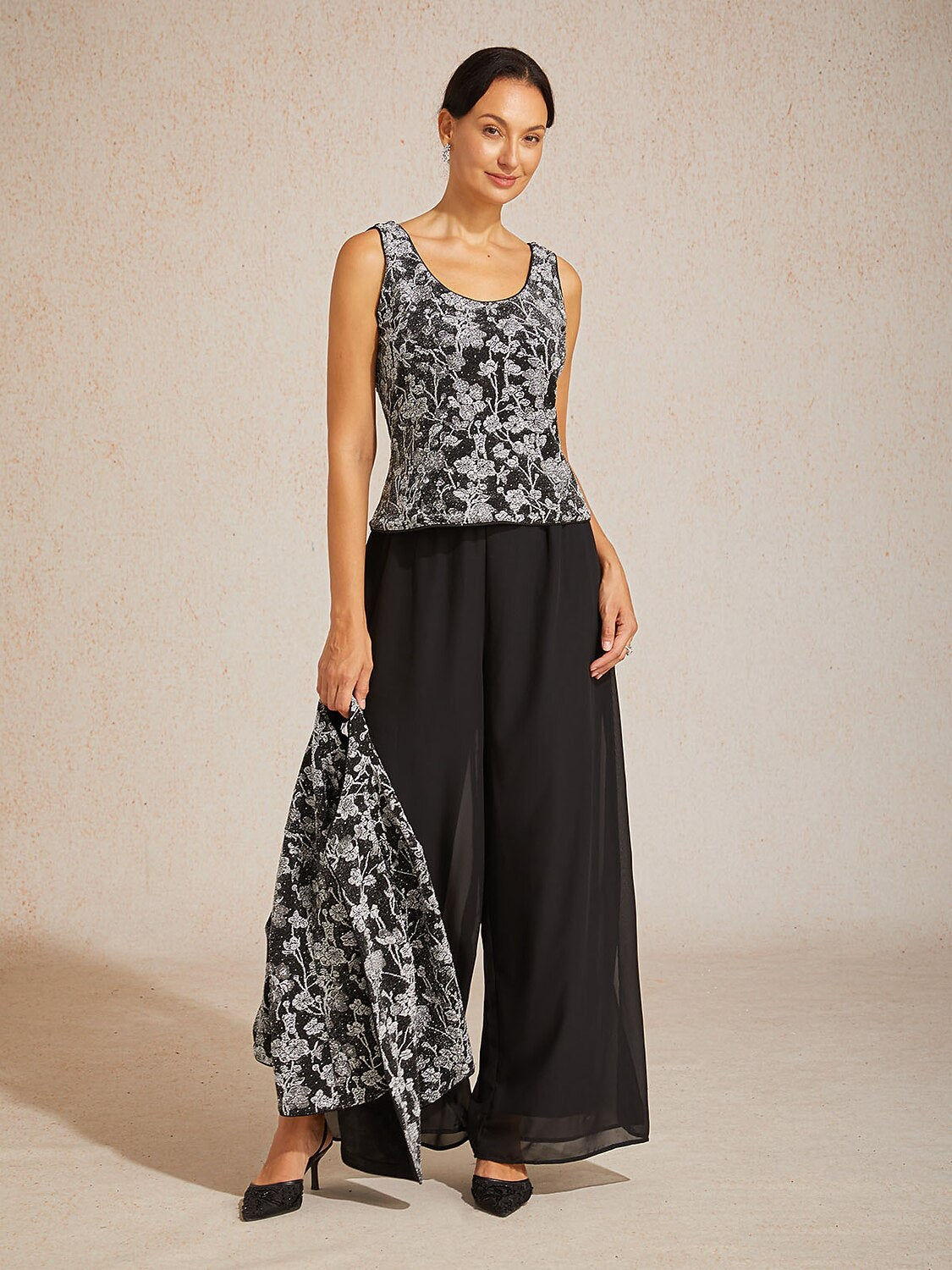 Floral Jacquard Twinset